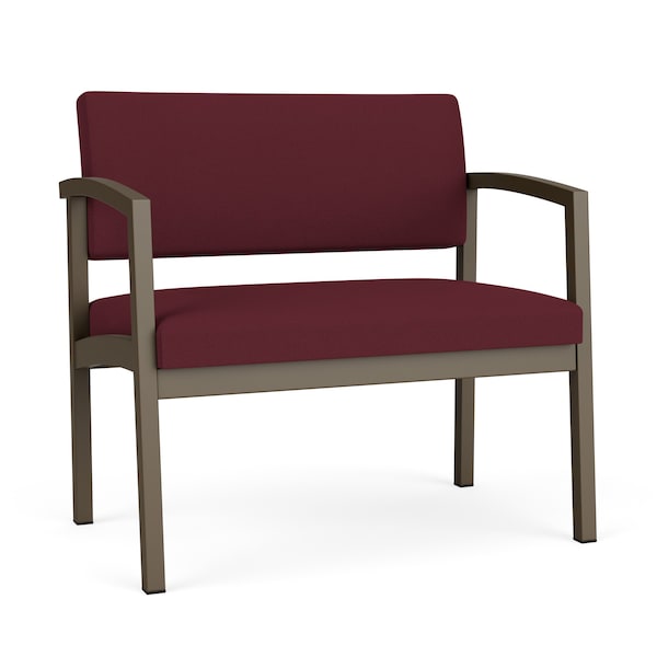 Lesro Lenox Steel Bariatric Chair Metal Frame, Bronze, OH Wine Upholstery LS1401 - main